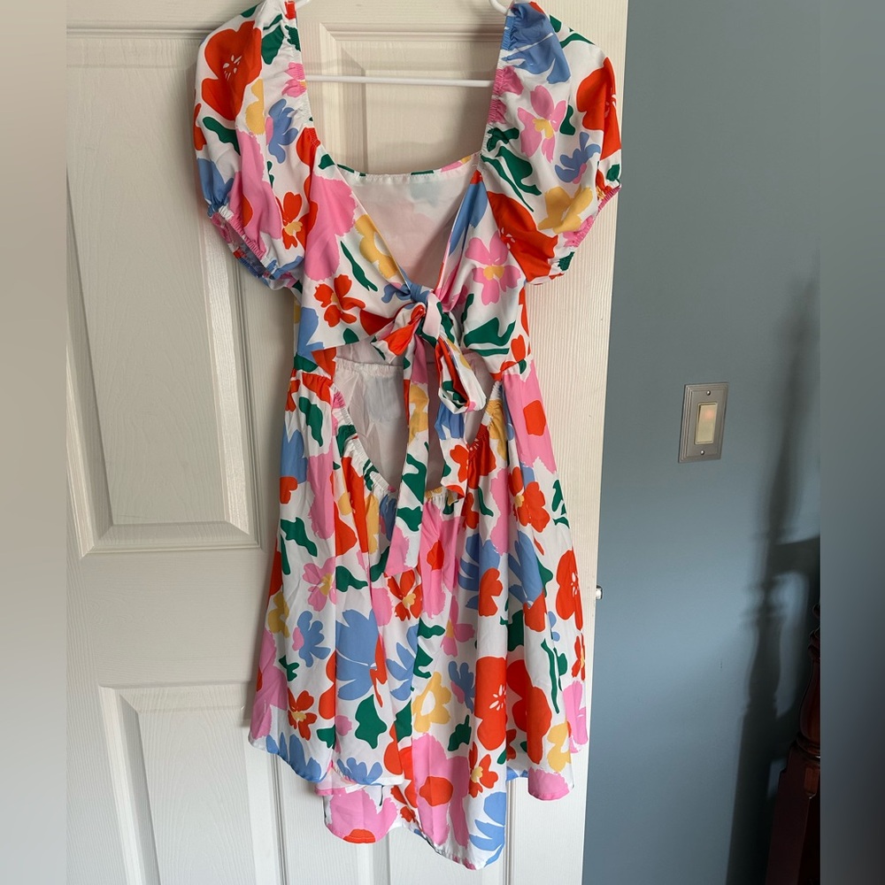 SHEIN Vacay Women Boho Holiday Floral
Red blue Orange Casual Dress Large NWT - Picture 5 of 9